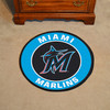 27" Miami Marlins Roundel Black Round Mat