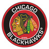 27" Chicago Blackhawks Roundel Black Round Mat