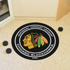 27" Chicago Blackhawks Round Hockey Puck Black Mat