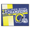 19" x 30" Los Angeles Rams Dynasty 2X Champs Rectangle Starter Mat