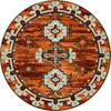 8' Badlands Rust Southwest Round Rug