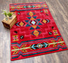 4' x 5' Buckhorn Red Southwest Rectangle Rug