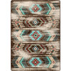3' x 4' Carlsbad Distressed Turquoise Southwest Rectangle Scatter Rug