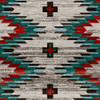 8' Celebration Lively Blue Southwest Round Rug