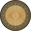 8' Cinnabar Tan Southwest Round Rug
