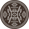 8' Cloudburst Chocolate Southwest Round Rug