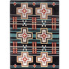 3' x 4' Grand River Black Southwest Rectangle Scatter Rug