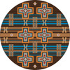 8' Grand River Desert Rust Southwest Round Rug