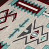 3' x 4' Prairie Wind Turquoise Southwest Rectangle Scatter Rug