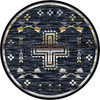 8' Shoot Me Straight Natural Southwest Round Rug