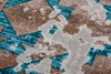 8' x 11' Distressed Fresco Turquoise Western Rectangle Rug