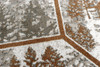 3' x 4' Peaceful Pines Reflection Rectangle Scatter Nylon Area Rug