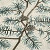 8' Pine Bough Border Nature Round Nylon Area Rug