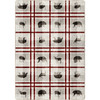 4' x 5' Rio Vista Red Stripe Wildlife Rectangle Nylon Area Rug