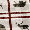 5' x 8' Rio Vista Red Stripe Wildlife Rectangle Nylon Area Rug