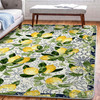 8' x 11' Lemon Bloom Rectangle Nylon Area Rug