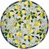 8' Lemon Bloom Round Nylon Area Rug