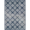 4' x 5' Diamond Weave Denim Rectangle Nylon Area Rug
