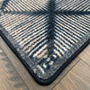 2' x 8' Diamond Weave Denim Rectangle Runner Nylon Area Rug