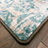 2' x 8' Distressed Fine Linen Natural Rectangle Runner Nylon Area Rug