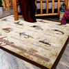 4' x 5' Fishing Flies with Names Rectangle Nylon Area Rug