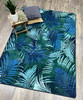 4' x 5' Fronds Green Rectangle Nylon Area Rug