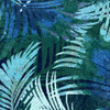 4' x 5' Fronds Green Rectangle Nylon Area Rug
