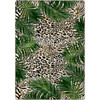 4' x 5' Jungle Borders Natural Rectangle Nylon Area Rug