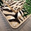 4' x 5' Jungle Borders Natural Rectangle Nylon Area Rug