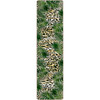 2' x 8' Jungle Borders Natural Rectangle Runner Nylon Area Rug