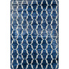 4' x 5' Lattice Blue Rectangle Nylon Area Rug