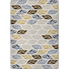 3' x 4' Leaf Dance Taupe Rectangle Scatter Nylon Area Rug