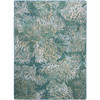 4' x 5' Oceanic Blooms Aqua Rectangle Nylon Area Rug