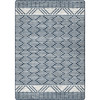 3' x 4' Patterned Stripe Fresh Blue Rectangle Scatter Nylon Area Rug