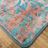 2' x 8' Seahorse Aqua Rectangle Runner Nylon Area Rug