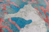 8' Seahorse Aqua Round Nylon Area Rug