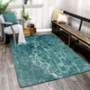4' x 5' Sea Kissed Deep Waters Rectangle Nylon Area Rug