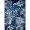 4' x 5' Shell Island Ultramarine Rectangle Nylon Area Rug