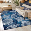 5' x 8' Shell Island Ultramarine Rectangle Nylon Area Rug