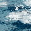 8' x 11' Stormy Blue Mist Rectangle Nylon Area Rug