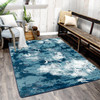 3' x 4' Stormy Blue Mist Rectangle Scatter Nylon Area Rug