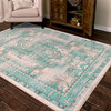 3' x 4' Distressed Torn Seaside Water's Edge Rectangle Scatter Nylon Area Rug