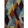 3' x 4' Abstraction Multi Rectangle Scatter Nylon Area Rug