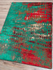 4' x 5' Forward Shift Turquoise Rectangle Nylon Area Rug
