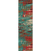 2' x 8' Forward Shift Turquoise Rectangle Runner Nylon Area Rug