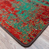 2' x 8' Forward Shift Turquoise Rectangle Runner Nylon Area Rug