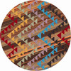 8' Time Travel Multi Round Nylon Area Rug