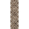 2' x 8' Curio Zebra Natural Rectangle Runner Nylon Area Rug