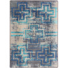 5' x 8' Distressed Bounty Glacier Southwest Rectangle Nylon Area Rug