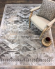 4' x 5' Distressed Rustic Cross Sandstone Southwest Rectangle Nylon Area Rug